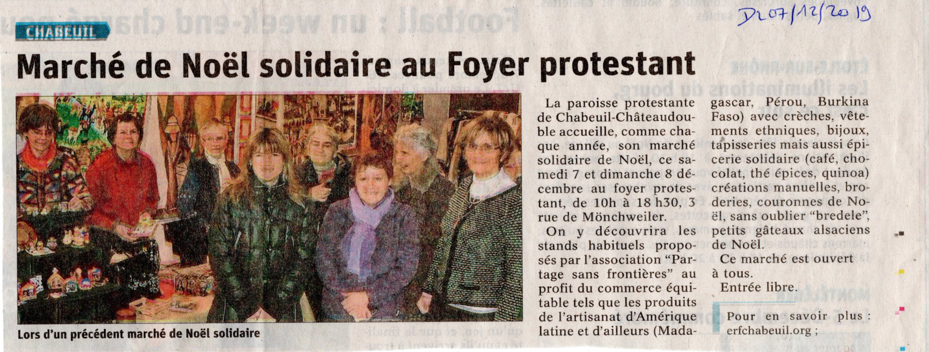 article de presse de la semaine amérique latine de Bourg les Valence 2012