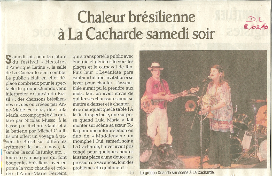 8 eme édition semaine "Histoires d'Amérique latine" de Saint-Péray en ardèche avec l'association Ayllu et Partage sans Frontières - la presse - article 08