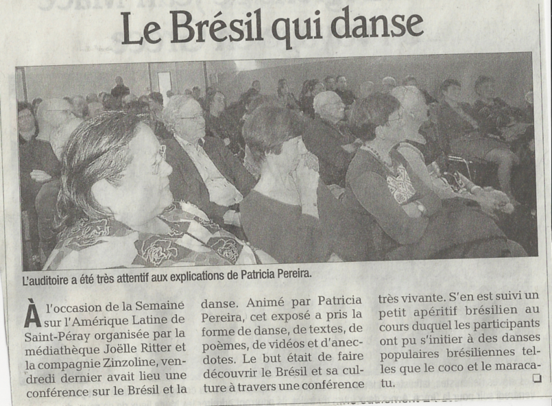 12 eme édition semaine "Histoires d'Amérique latine" de Saint-Péray en ardèche avec l'association Ayllu et Partage sans Frontières - la presse - article du Dauphiné libéré